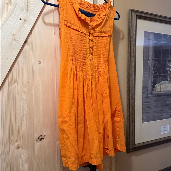 French Connection Bright Orange Ruffle Top - Picture 3 of 6